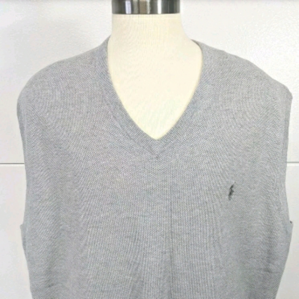 Polo Ralph Lauren Pima Cotton Vneck Sweater Vest - Picture 8 of 9